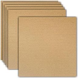 TOWNBUS - 8"x8" | 5 Nos of 3ply Corrugated Flat Cardboard sheets for DIY projects, School projects, Arts & Crafts work|kraft brown-image-18