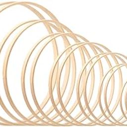 Rancco Wreath Rings 8 Pack 4 Sizes (5, 6, 8 & 10 Inch) Bamboo Floral Hoop Craft Hoops for DIY Dream Catcher, Wedding Wreath Decor and Wall Hanging Crafts-image-18
