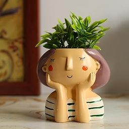 Showpiece for Home Decor - Cute Table Resin Miniature Decorative Stylish Figurines Items for Living Room Kitchen Kids Bedroom Study Room Decoration Accessories (Happy-Girl)-image-19