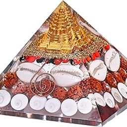 HindCraft Shree Yantra Pyramid (90mm) – Original Gomti Chakra Vastu Item for Home & Office | Laxmi Pyramid for Positive Energy, Wealth & Good Luck | Ideal Spiritual Gift for Festivals & Housewarming-image-26