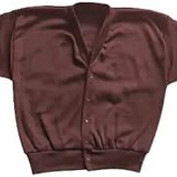 Women's Brown Cropped Cardigan, V-Neck Button Front, Long Sleeve-image-27