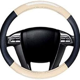 TOUCH OF MODERN� Racing Black & Beige Car Steering Wheel Cover for Hyundai Xcent-image-10
