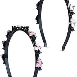 2PCs Butterfly Hair Hoop Clips Hair Comb Hairband Headband - Butterfly Hairbands-Bangs Hairstyle Headband with Teeth-image-10