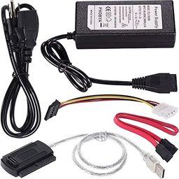 Microware USB 2.0 to SATA/PATA/IDE Drive Adapter Converter Cable for 2.5''/3.5'' Hard Drive Disk HDD with External AC Power Adapter-22