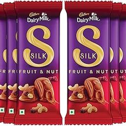 Cadbury Dairy Milk Silk Fruit & Nut Chocolate Bars, 51 g (Pack of 8)-picture-0
