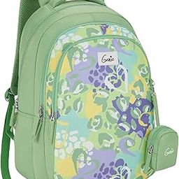 Laena School Backpack for Girls |19 In-36 Ltr with Three Compartments, Side Pockets and Light Weight with Padded Shoulders |Best for Books,Stationery,Lunch Box & Essentials - Ash Green-image-73