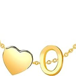 Lovely Alphabet 'O' Locket Chain Double Pendant Initial for girls women men boys girlfriend Gold-plated Brass Pendant-image-32