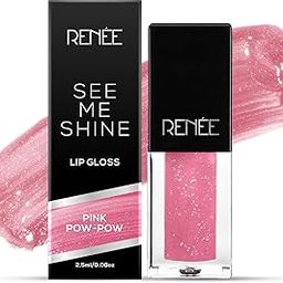 Renee See Me Shine Lip Gloss - Pink Pow Wow 2.5ml | Glossy Non Sticky & Non Drying Formula | Long Lasting Moisturizing Effect | Compact and Easy to Carry-44