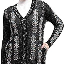 Womens Self Design V Neck Full Sleeve Cardigan (1239634VN)-image-41