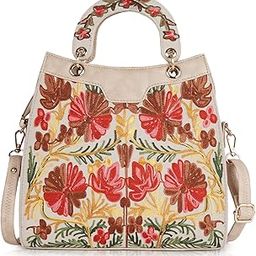 Synthetic Leather Gorgeous Embrodeiry Stylish Design Hobo Women Handbag-19
