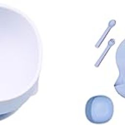 Tudd Tiny Silicone Suction Bowl for Kids – Baby Feeding Bowl Set | Blue with Tiny Tots Tableware Treats | Complete Baby Feeding Set | Blue-image-67