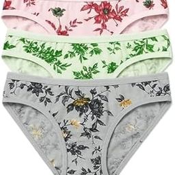 Women's Cotton Blend Hipster Panties Combo – Pack of 3 | Pink, Green, Grey Printed Briefs | Soft, Breathable, Stretchable Mid Waist Underwear | All‑Day Comfort Wear Innerwear - Sizes S to XXXL-image-33