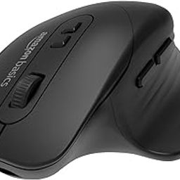 amazon basics Pro Series 650 mAh Wireless Rechargeable Ergonomic Mouse for PC, Mac, Laptop | 3 Adjustable DPI Settings Up to 1600 | Shortcut Buttons | Tri-Mode connectivity (Black)-15
