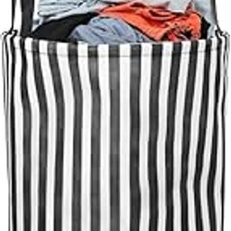 PrettyKrafts 45L Laundry Basket for Clothes with Lid | Laundry Bag Foldable | Laundry Bag for Clothes | Clothes Basket | Basket for Clothes Storage | Toy Storage Basket (36x36x45cm, Black)-15