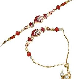 Bhaiya-Bhabhi Rakhi,Couple rakhi set, Designer Rakhi for Bhaiya bhabhi,Lumba rkhi for Bhabhi-0062-image-92