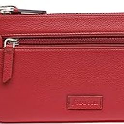 Mai Soli Virginia Large Sleek Wristlet Hand Zip Pouch Leather Cosmetic Organizer Pouch for Phone, Mask, Make-Up Comb & Other Everyday Essentials | Utility Portable Travel Pouch for Women - Red-image-6