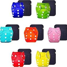 Dumbledo Lite Cloth Diaper with Black Insert (Pack of 7) | Soft & Gentle | Breathable | Travel Friendly | Designed by Moms | 3 Months – 2 Years | Unisex Baby-16