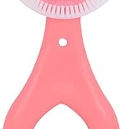 Tony Stark U Shaped Toothbrush For Kids, Manual U Type 360 Degree Soft Silicone Oral Teeth Cleaning Gift For Baby Infant Toddler Children (Pink, Pack of 1)-image-2