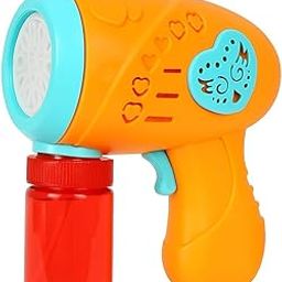 Luvzin Mini Electric Bubble Gun for Kids – Handheld Bubble Blower Toy with Heart Design, Easy Grip & Solution Tank – Outdoor Fun Toy for Toddlers, Girls & Boys (Orange)-image-87