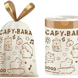 ASZTRIK Capybara Design Drawstring Garbage Bags (45x52cm) – Sturdy, Leak-Proof Trash Bags for Kitchen, Office, Bedroom – Cute, Colorful Dustbin Liners – Easy Tie Handle – Pack of Bags MULTICOLOR-image-15