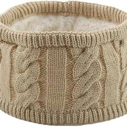 1 PC Winter Knitted Fleece Warm Unisex Headbands for Men & Women- Ear Warmer Headband Hair Band Wool Head Wraps Winter Unisex Ear Warmers (Cream)-image-13
