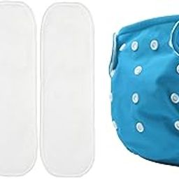 The Cheeky Kidzz Baby Pocket Style Button Reusable Cloth Diaper Adjustable With 3 Bamboo Microfiber White Insert Soaker Booster Pads Wet-Free For New Borns/Toddlers/Infants (DESIGN 6)-image-3