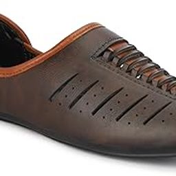 Men's Synthetic Slip-On Comfortable/Attractive & Ethnic Nagra Juttis & Mojaris-image-63
