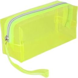 Kaanuka Transparent Pen, Pencil Pouch for College, School and Office I Makeup Bag I Multipurpose Stationery and Travel Bag (Neon)-picture-26