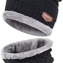 Muffler & Scarf for Men & Women - Winter Cap With Neck Muffler - Soft Woolen Multicolour-image-68