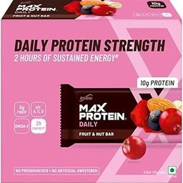 RiteBite Max Protein Daily Fruit & Nut 10g Protein Bars [Pack of 6] Protein Blend, Fiber, Vitamins A,C,E, No Preservatives, 100% Veg, For Energy, Fitness & Immunity - 300g-image-30
