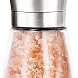 BuntyChiku Salt and Pepper Grinder Set,Stainless Steel Adjustable Ceramic Sea Salt Grinder & Pepper Mill Set, Glass Salt and Pepper Shakers Pepper Mill Salt Mill Set 1-image-74