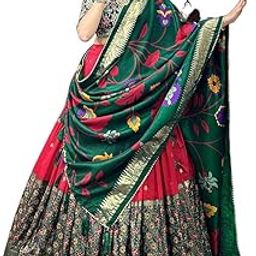 Women's Trending Designeer Tussar Silk With Foiil Print and bandhani Print Lehenga Choli-picture-10