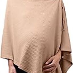 Zelena Cotton Bamboo Blend Premium Nursing Cover for Breastfeeding | Breastfeeding Cover for Mothers | Feeding Shawl for Mother | Feeding Cloth | Breathable Nursing Covers (Champagne)-image-80