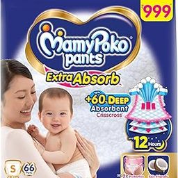MamyPoko Pants Extra Absorb Baby Diapers, Small (S), 66 Count, 4-8kg-13
