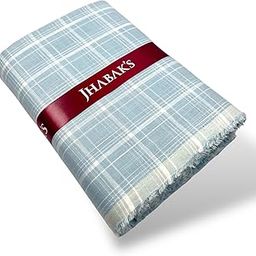 Unstitched 100% Pure Cotton Checks Shirt Fabric - 1.60m Shirt Piece - 2.10m Kurta Piece-image-27