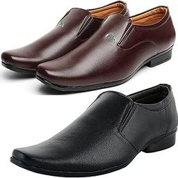 Slip On Shoes for Men | Shoes for Men with PU Sole | Comfortable & Lightweight |Durable & Trendy Design | Color : Black | Size : 10 VTR_2003Blk_10-image-53