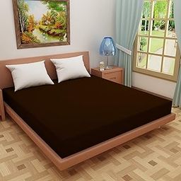 DREAM CARE Water Proof Terry Cloth Fitted Mattress Protector 78x72 Inch for Double Bed King Size with Elastic Strap | Water Resistant Ultra Soft Mattress Cover | Hypoallergenic Bed Cover (Coffee)-26