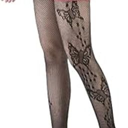 Women/girls Butterfly design Black Fishnet Stretchable Pantyhose Stockings-image-55