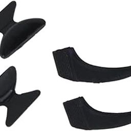 1 Pair Silicone Temple Hook Anti-Slip Holder Ear Hook for Eyeglasses Spectacle Black + 2 Pair Eyeglass Sunglass Soft Silicone Nose Pad-image-6