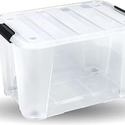 StacPro Clear Heavy Duty Bulk Storage Container with Lids | Stackable Plastic Bins with Handles & Rolling Wheels | BPA-Free, Multi-Purpose for Kitchen, Pantry, Office, or Garage (Pack Of 1, 15 Litre)-image-34