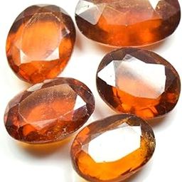 Certified Natural Ceylon Hessonite Gemstone Total 20 Carat 5 Pieces Oval Shape Looe Gomedh Lot-image-19