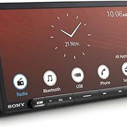 Sony Car Stereo XAV-AX6000 17.6 cm (6.95 inch) Capacitive Touch Screen Digital Media Receiver with HDMI, Wireless Android Auto, Wireless Apple Car Play, PRE Out - 3 x 5V, Output Power - 55W x 4-14
