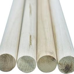 Round Wooden Sticks 12 INCHES in Length, 14MM in Thickness Pack of 4 for Craft, Macrame, Thread Works, Decorations, DIY Projects ETCC-18