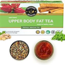 TEACURRY Upper Body Fat Tea, (30 Tea Bags 1 Month Pack) - Helps Lower the weight Around Chest, Shoulders, Neck and Arms - 100% Natural-image-40