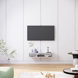 Bniture TV Unit for Living Room, Bedroom Unit Cabinet Wall Mount with Storage Ideal for TV Upto 30 to 52" (Frosty White) (Frosty White)-picture-29