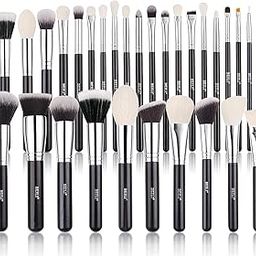 COSLUXE BEILI 30Pcs Professional Makeup Brushes Set Natural Goat Hair Premium Synthetic Kabuki Foundation Blending Brush Face Powder Blush Concealers Eye Shadows Make Up Brushes Set B30-image-59
