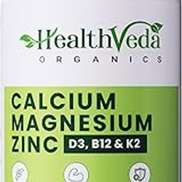 HEALTH VEDA ORGANICS PRIVATE LIMITED Calcium, Magnesium, Zinc with Vitamin D3 & B12, 1000mg I 60 Veg Tablets|Support Strong Bones, Joints & Muscles|For Both Men & Women, 1 count, 60 capsules-11