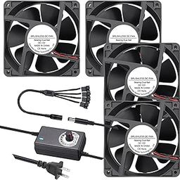 Lighting Hub 4pcs 12038mm dC 12V DC Brushless Fan With Splitter And Speed Controller- Industrial Cooling Fan (120x38mm)-image-19