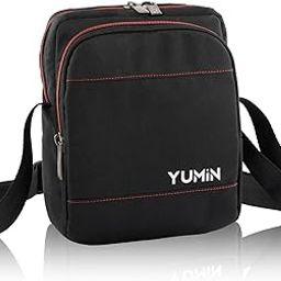 Premium 9 Inch Sling Bag Travel Side Bag for Men and Women, Stylish Small Sling Bag with Water-resistant (SB2.0_Black Red)-image-3