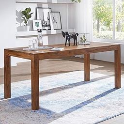 UK FURNITURE Wooden Solid Sheesham Wood Dining Table 6 Seater | Dining Room Furniture | 6 Seater Dining Table Without Chair - Honey6-image-34